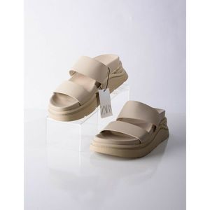 Zara Womens Ecru Chunky Sport Sandals Slip On Beige EU 39 US 8.5 3325/710 NWT